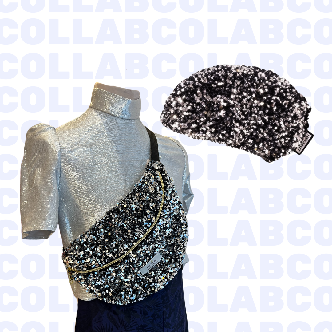 Banane_COLLAB_helmutbike_sequins_argent_lalieparis_upcycling