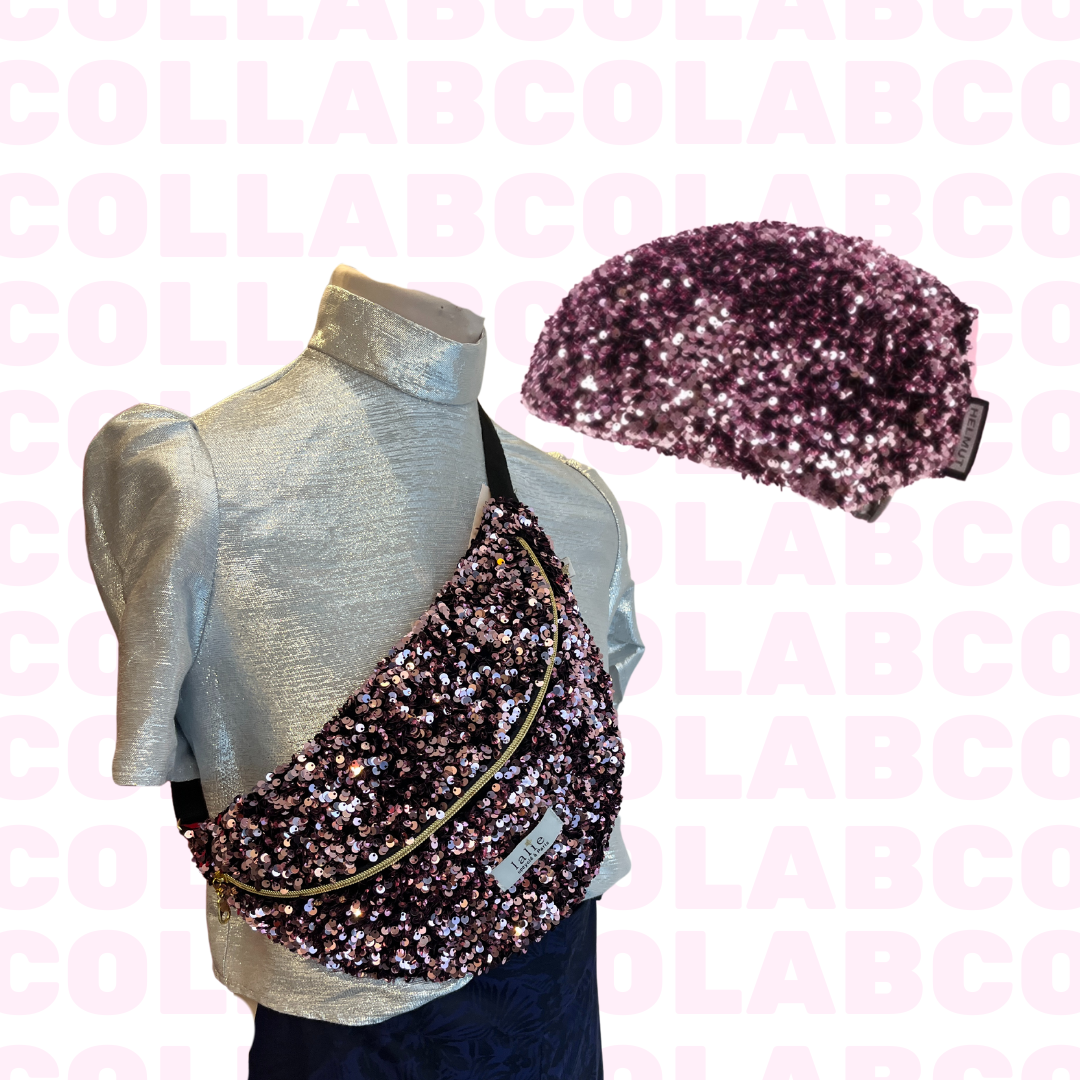 Banane_COLLAB_helmutbike_sequins_roses_lalieparis_upcycling