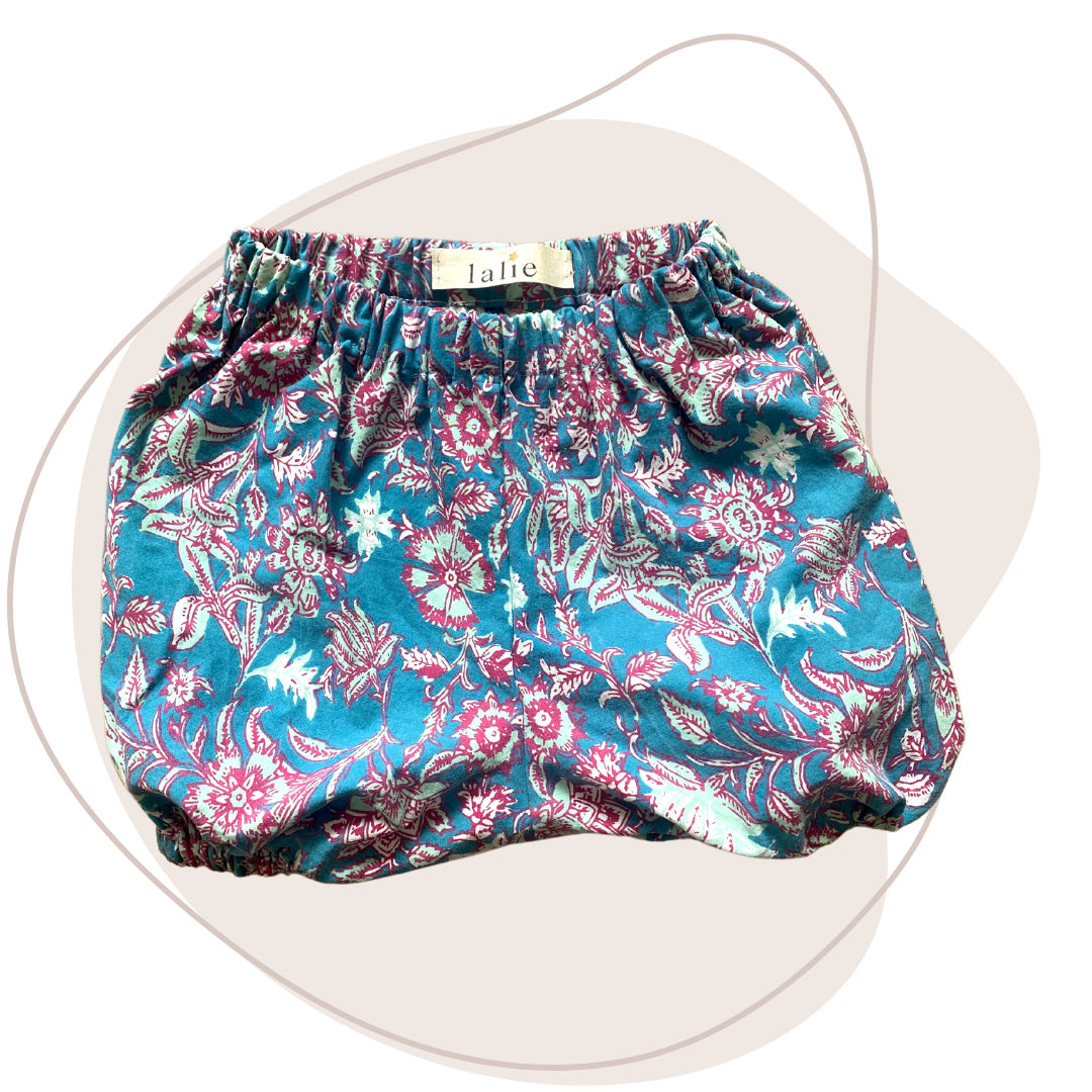 Bloomer fleuri - 6 mois - upcycling - Lalie Paris