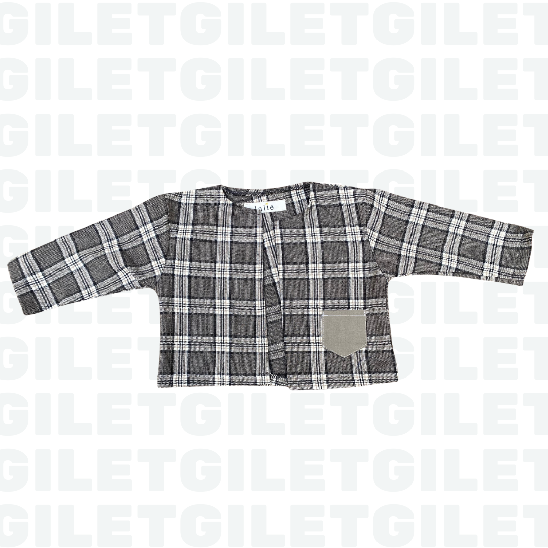 GILET_carreaux_devant_ouvert_enfant_lalieparis_upcycling