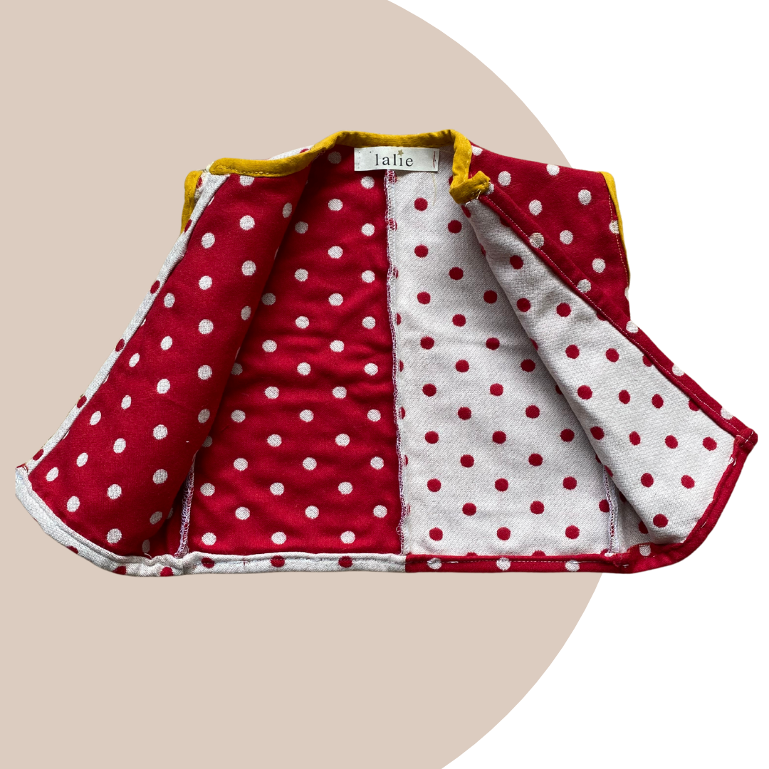 Gilet sans manches à pois enfant upcyclé