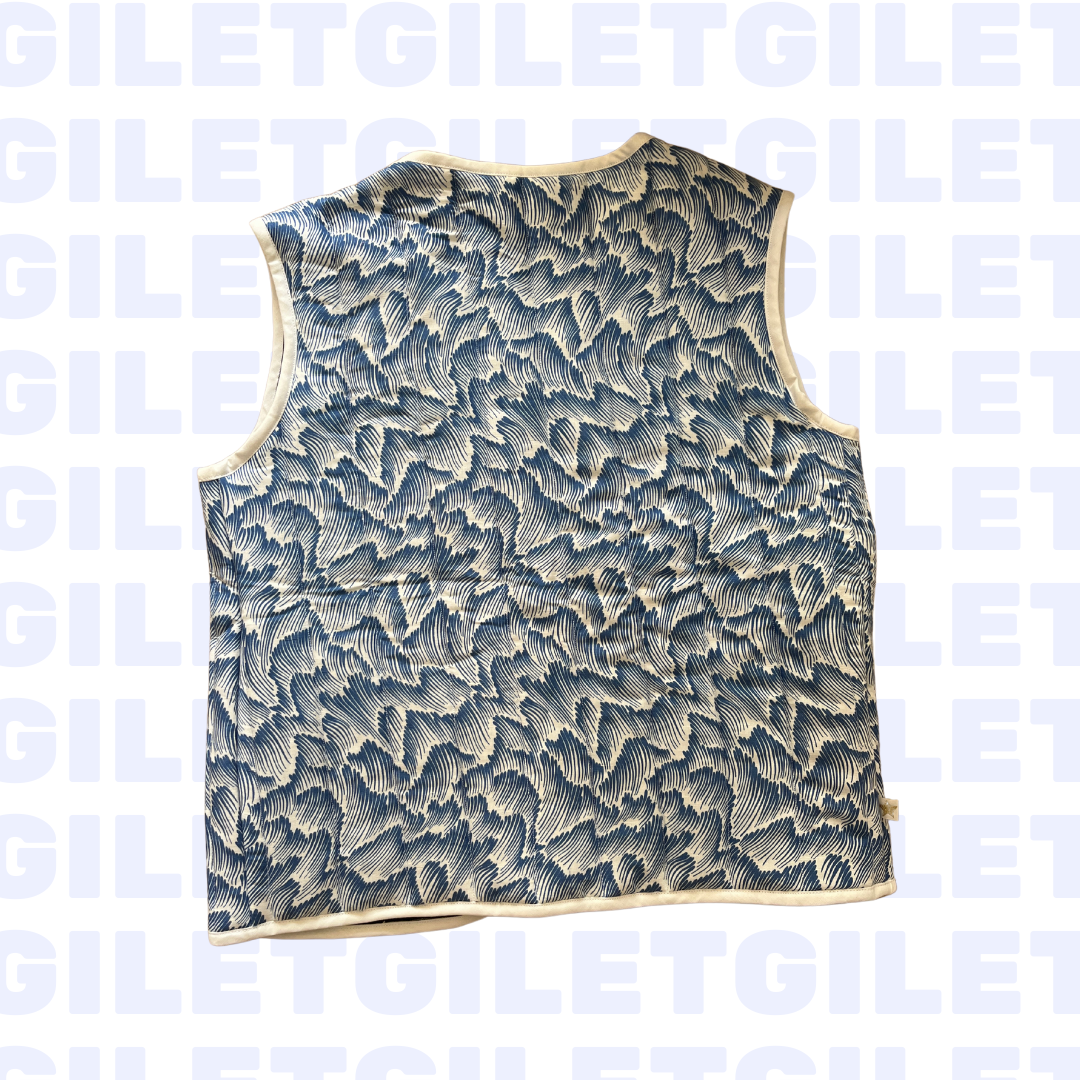 Gilet sans manches Vagues & Jean réversible