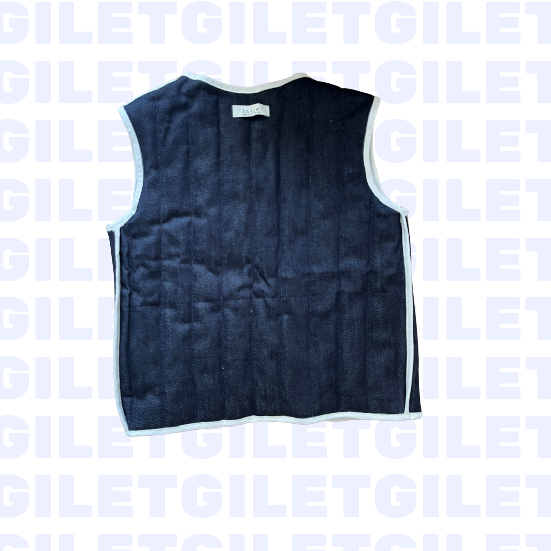 Gilet sans manches Vagues & Jean réversible
