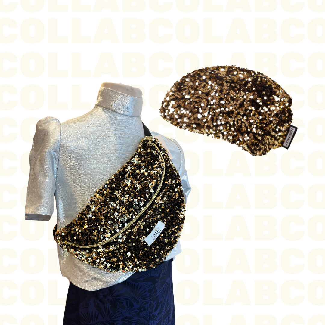 Banane_COLLAB_helmutbike_sequins_dore_lalieparis_upcycling