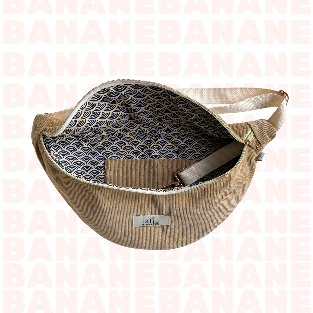 Banane_Velours_cotele_beige_ouvert_lalieparis