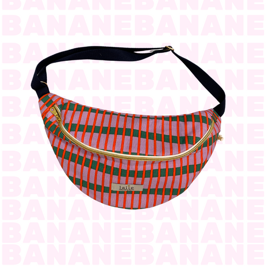 Banane_rayures_rouges_dore_devant_lalieparis_upcycling_IKEA