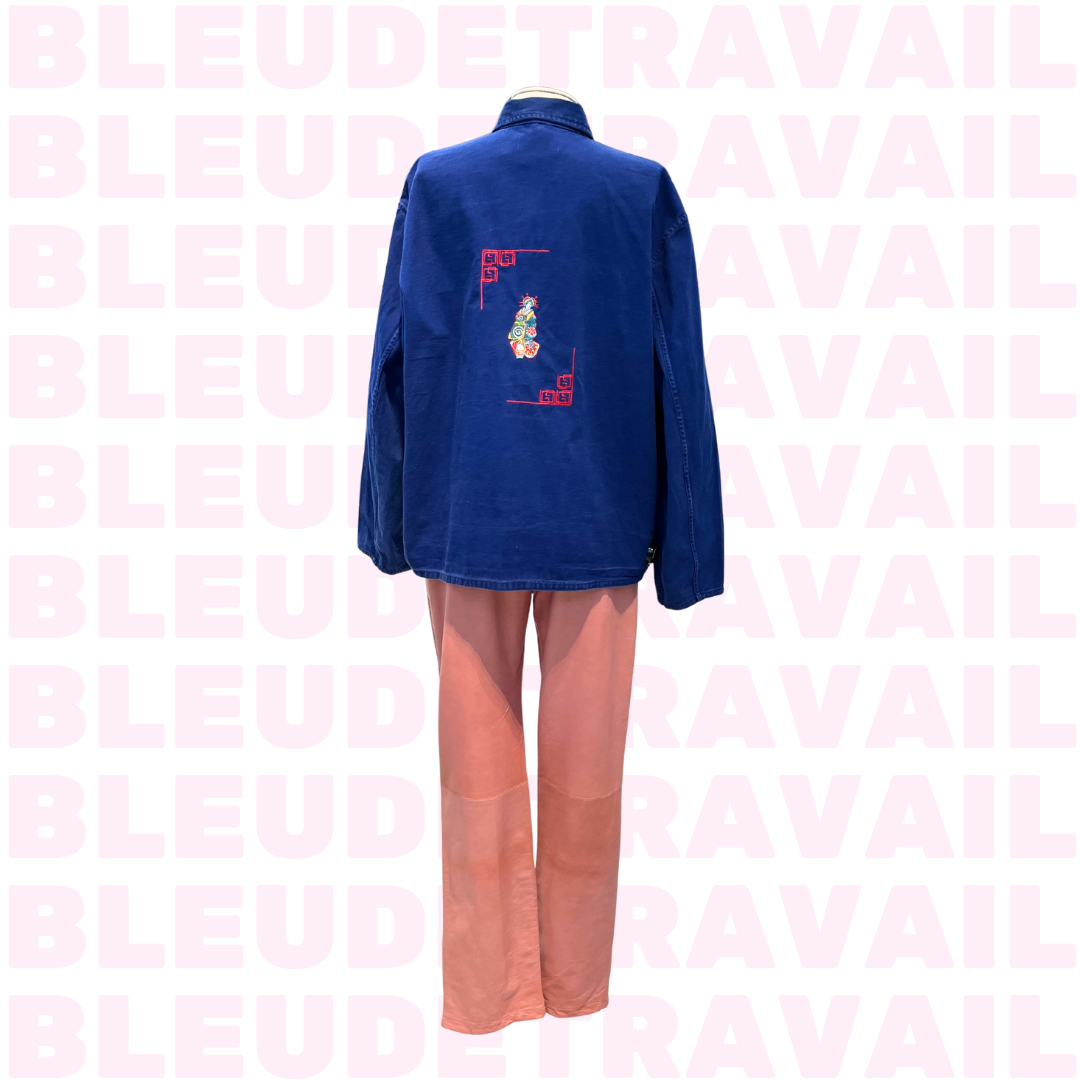 Bleu_Geisha_adulte_broderie_silhouette_lalieparis_upcycling