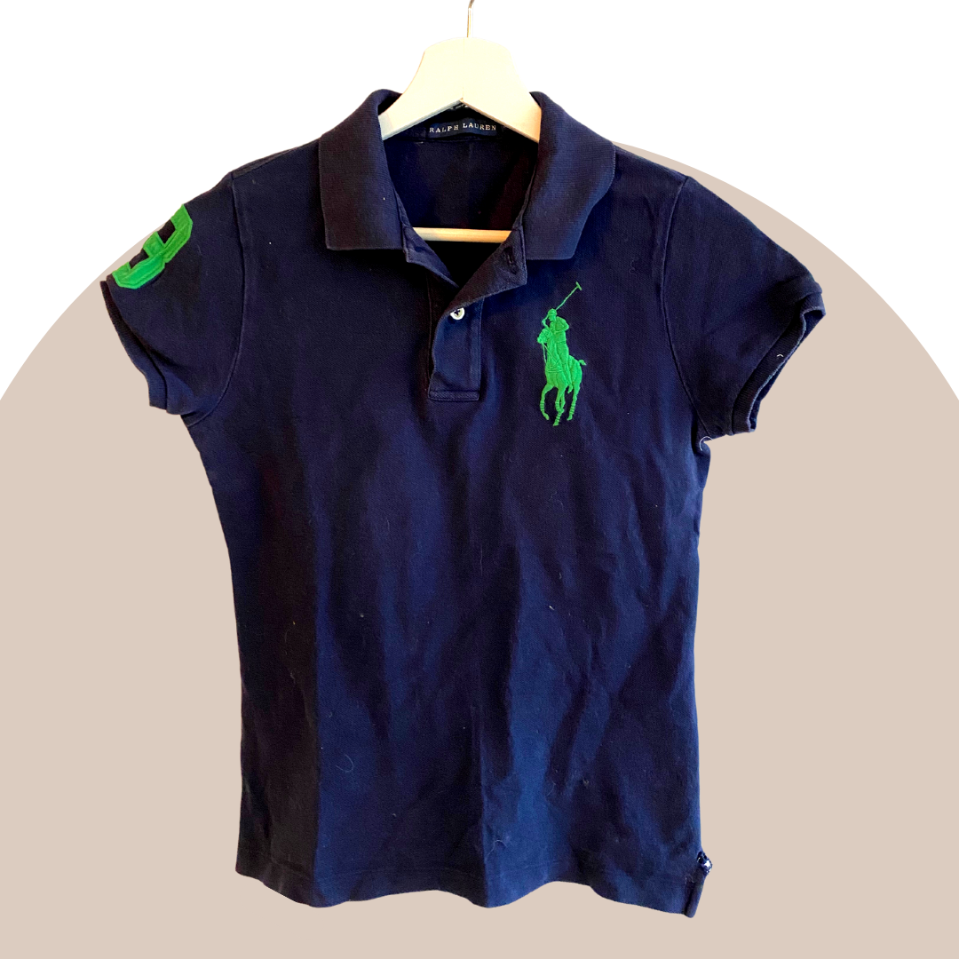 Polo ralph Lauren adulte avant upcycling