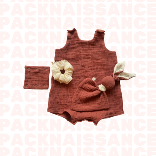 Set salopette evolutive doudou chouchou Lalie paris upcycling