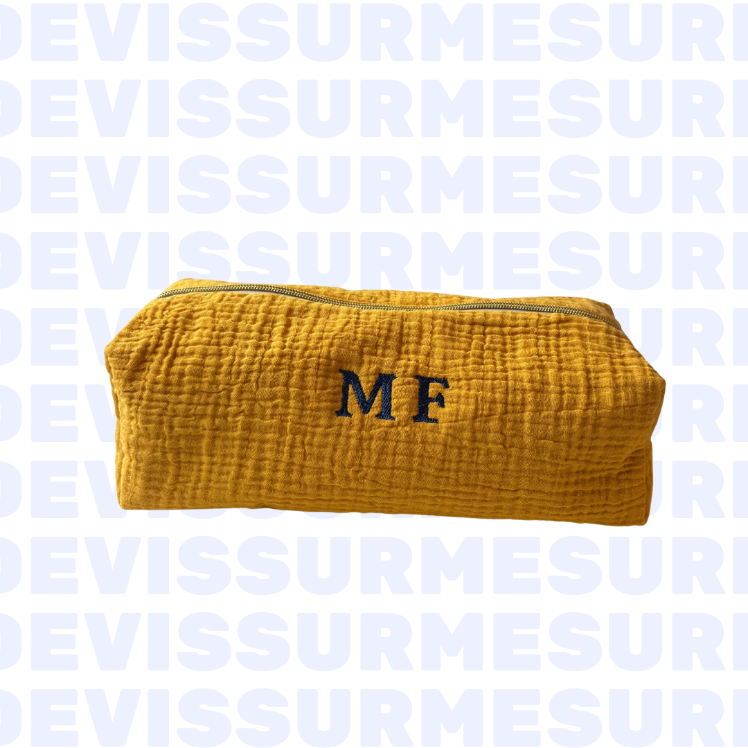 pochette_brodee_jaune_sur_mesure_lalieparis_upcycling