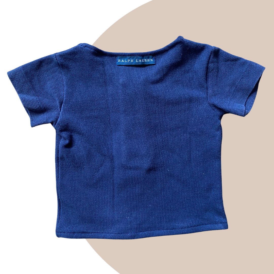 Dos T-shirt upyclé Ralph Lauren pour enfant 6 mois